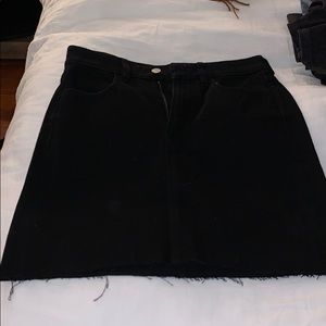 NWOT H&M black denim skirt